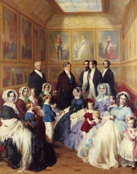 弗朗玆 夏維爾 溫特哈特 Queen Victoria and Prince Albert with the Family of King Louis Philippe